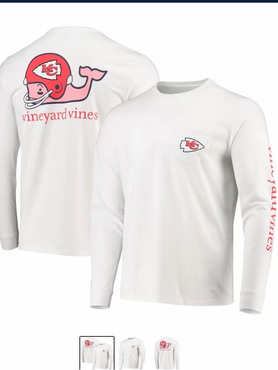 Vineyard Vines Other - Vineyard Vines White Long Sleeve Kansas City Chiefs Whale Tee